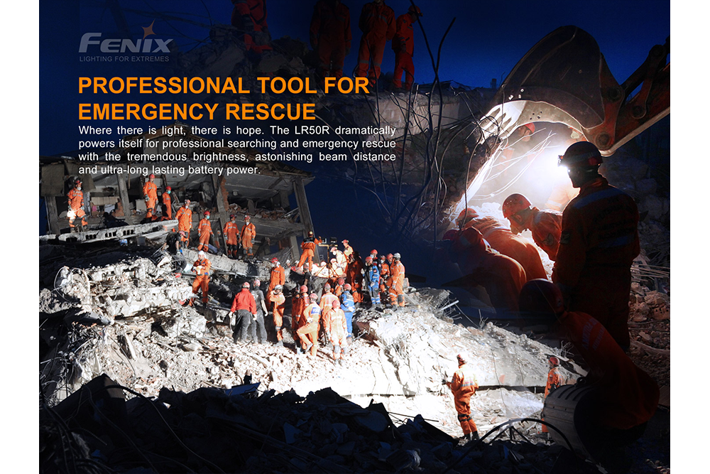 Palmarius Outdoors Fenix LR50R Multifunctional LED Search Light - 12000 Lumens Searchlight
