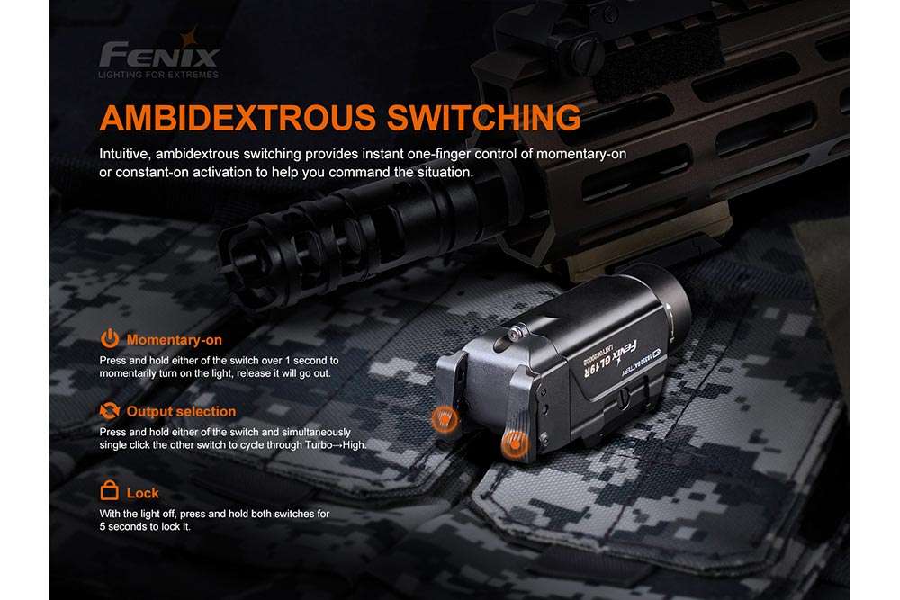 Palmarius Outdoors Fenix GL19R Rechargeable Tactical Light - Discontinued
