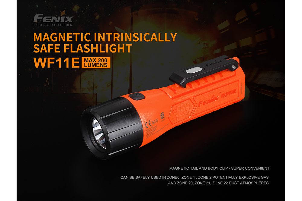 Palmarius Outdoors Fenix WF11E Intrinsically Safe Flashlight Work Flashlight