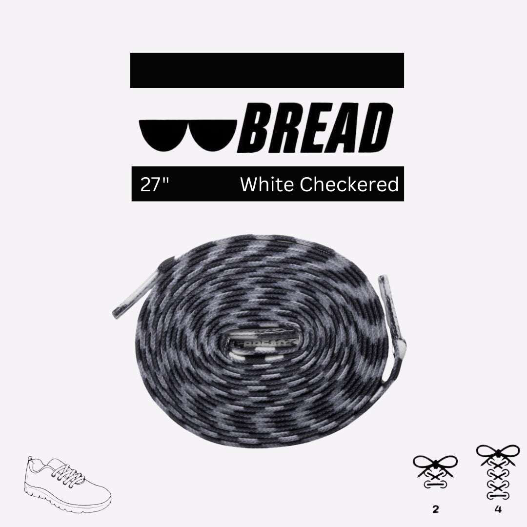 Palmarius Outdoors White Checkered Elastic Shoelace