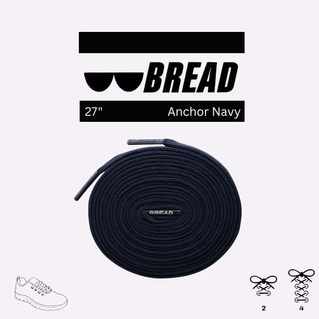 Palmarius Outdoors Anchor Navy Elastic Shoelace