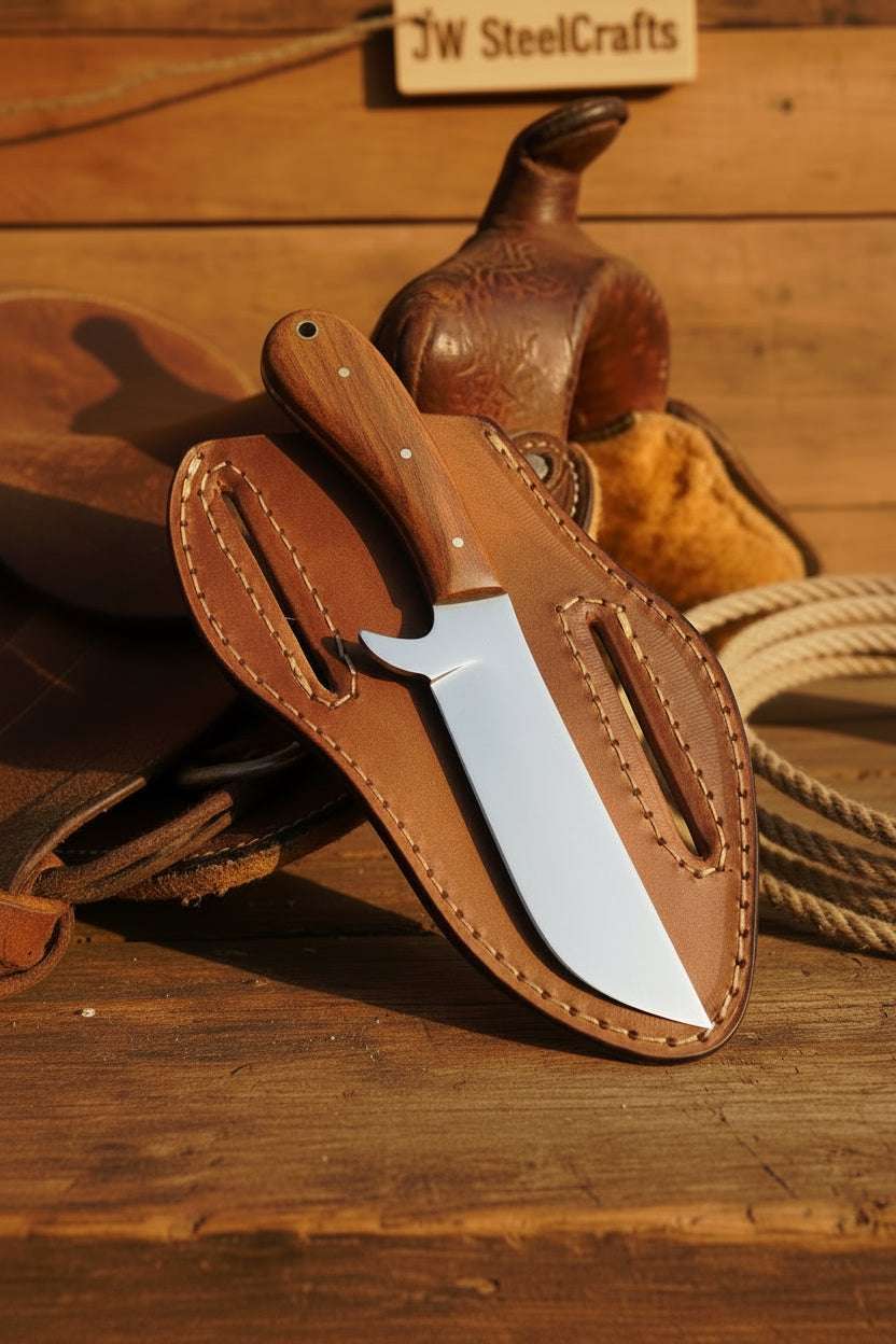 Palmarius Outdoors Timberline Ranch Skinner Knife 9" Handmade Damascus Wood Handle Skinner Knife
