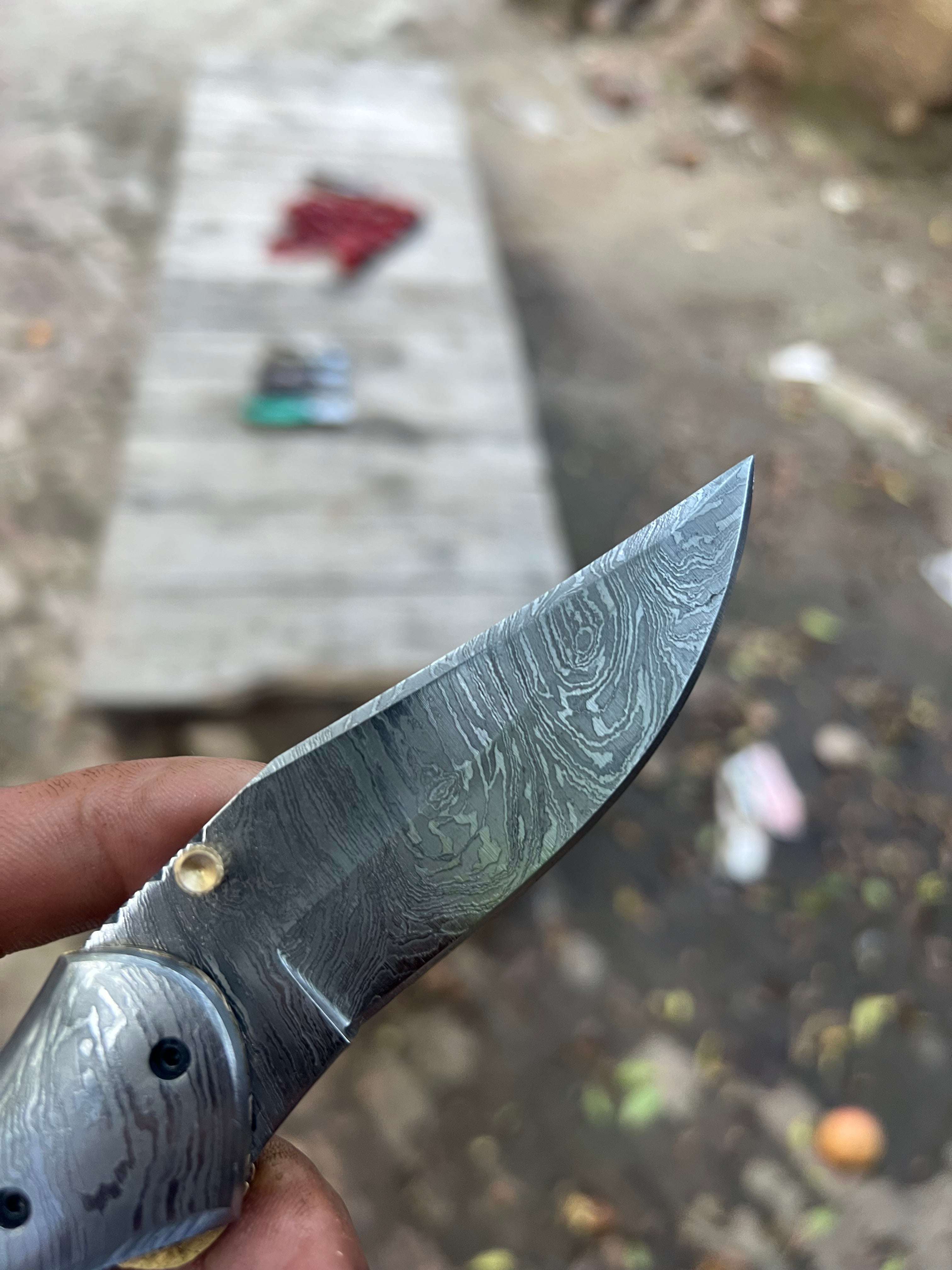 Palmarius Outdoors Rosewood Trail Folder Knife 6" Handmade Rosewood Handle EDC Folder Folding Knife