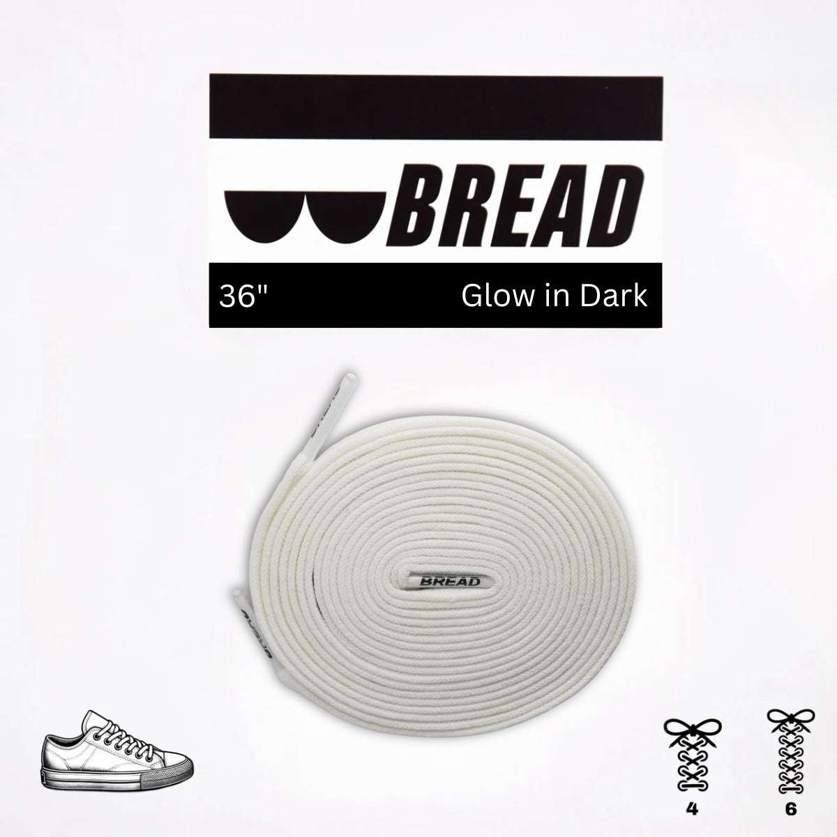 Palmarius Outdoors Night White - Glow in the Dark Elastic Shoelace