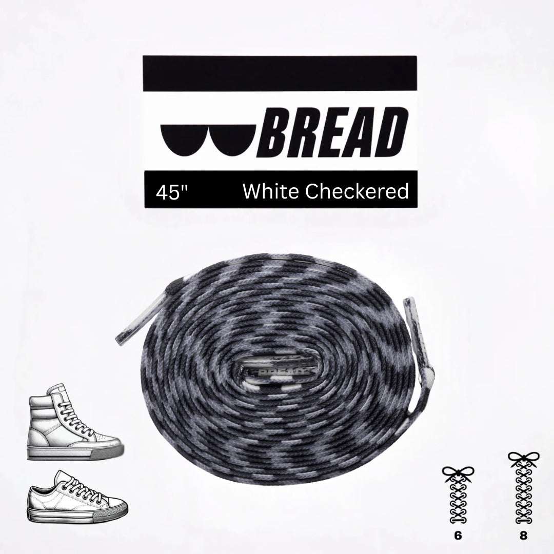 Palmarius Outdoors White Checkered Elastic Shoelace