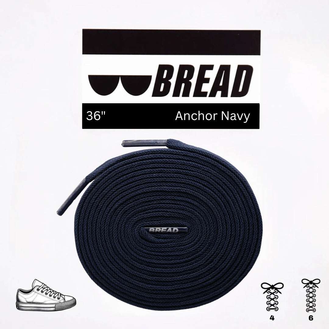 Palmarius Outdoors Anchor Navy Elastic Shoelace