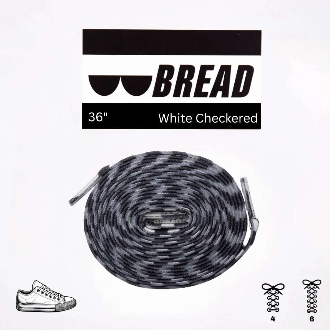 Palmarius Outdoors White Checkered Elastic Shoelace