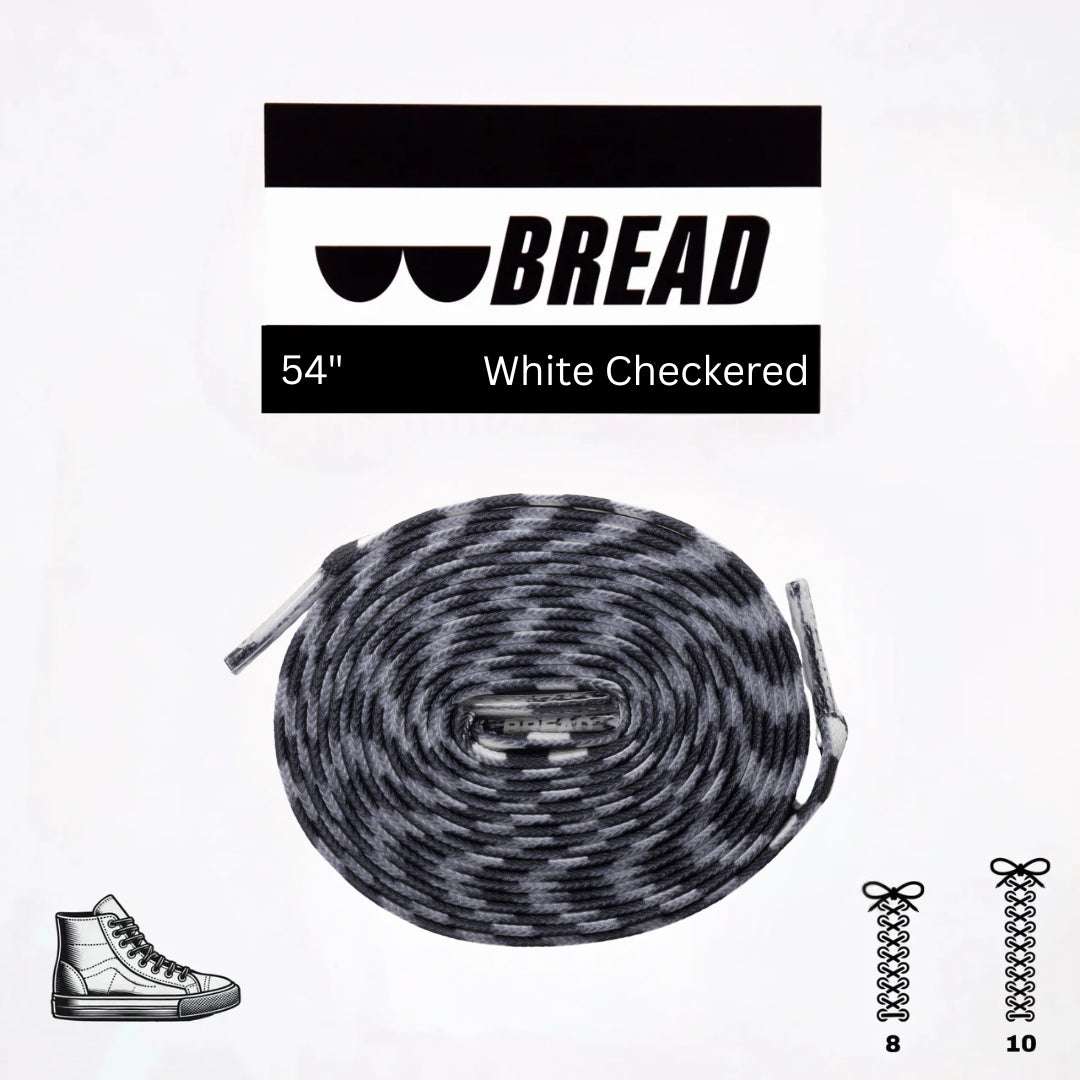Palmarius Outdoors White Checkered Elastic Shoelace