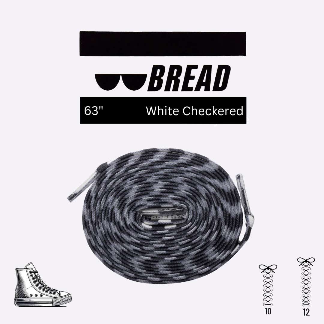 Palmarius Outdoors White Checkered Elastic Shoelace