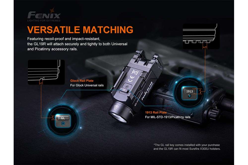 Palmarius Outdoors Fenix GL19R Rechargeable Tactical Light - Discontinued