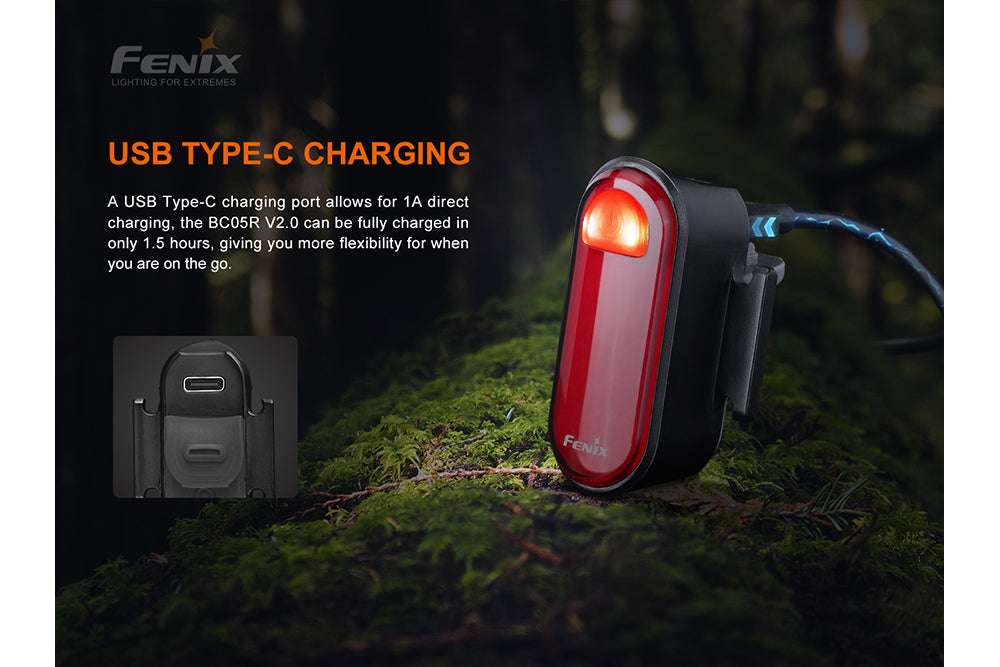 Palmarius Outdoors Fenix BC05R V2.0 Rechargeable Bicycle Tail Light Bike Light