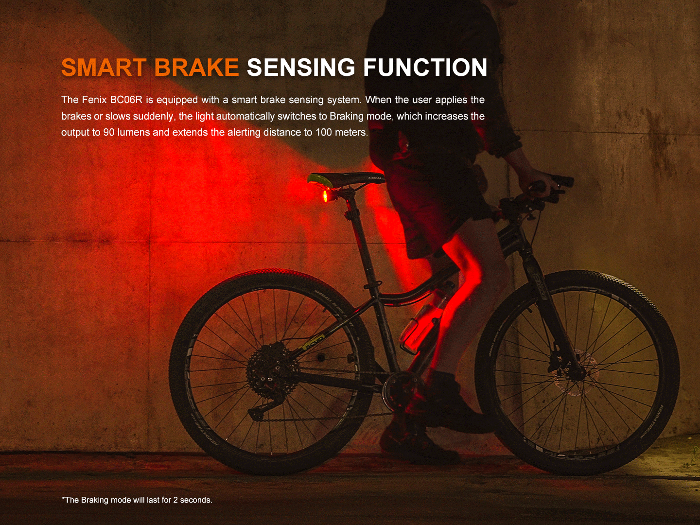 Palmarius Outdoors Fenix BC06R Smart-Brake Bicycle Taillight Bike Light