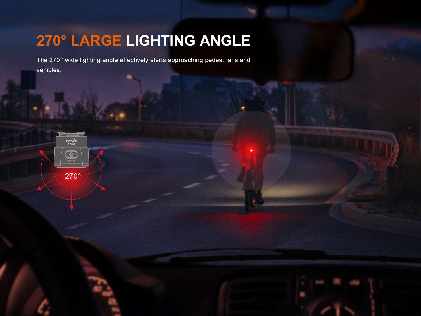 Palmarius Outdoors Fenix BC06R Smart-Brake Bicycle Taillight Bike Light