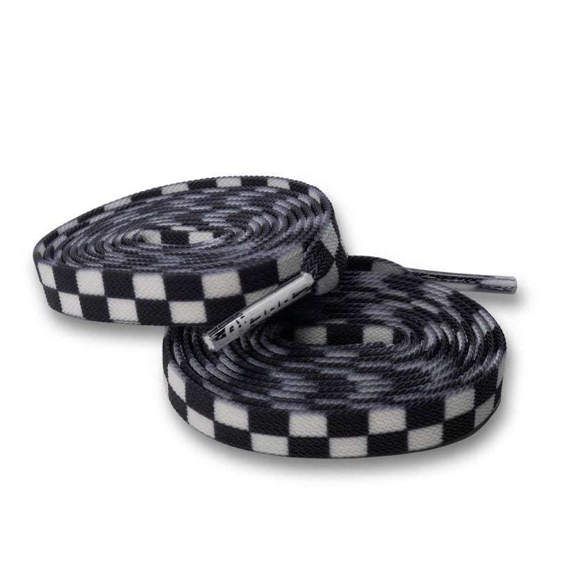 Palmarius Outdoors White Checkered Elastic Shoelace