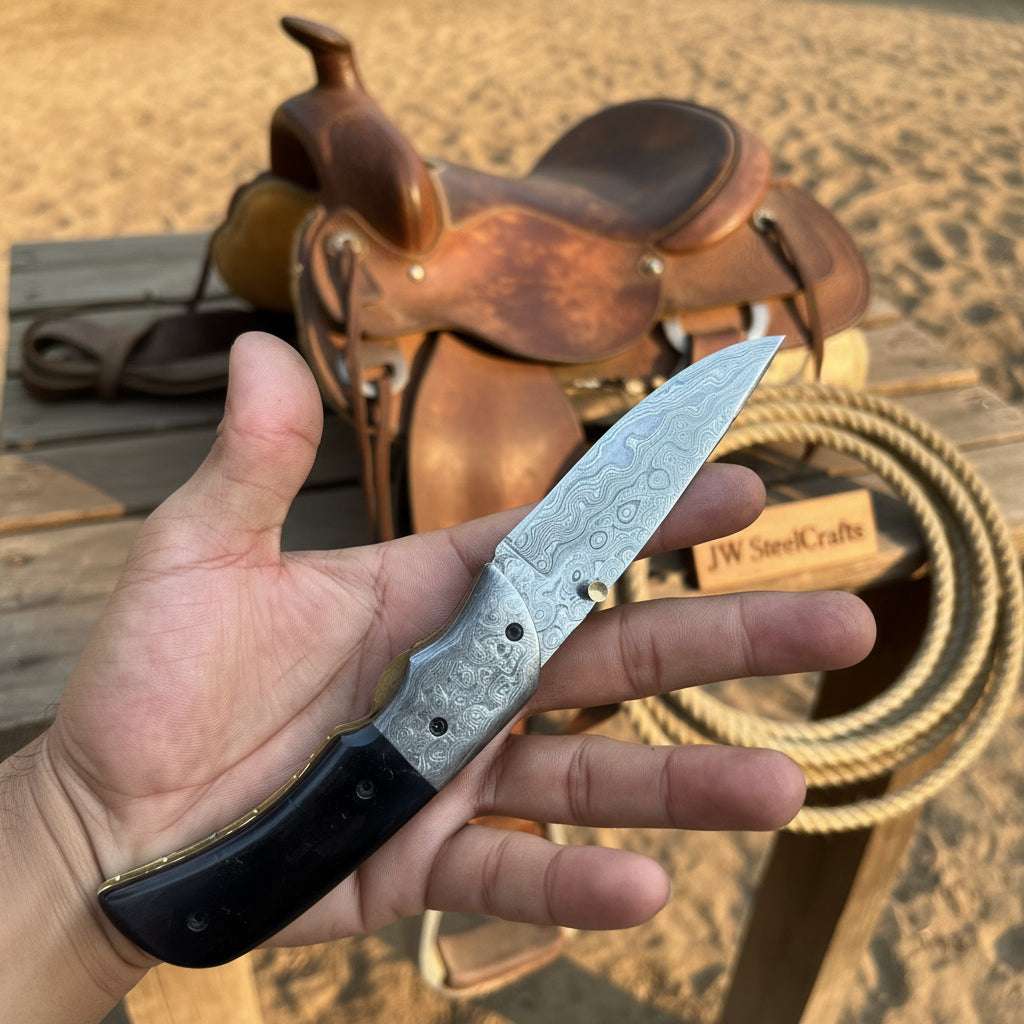 Palmarius Outdoors Rosewood Ridge Folder Knife 6" Handmade Rosewood Handle Liner Lock Liner Lock Folder