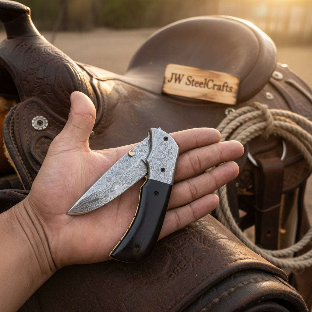 Palmarius Outdoors Rosewood Ridge Folder Knife 6" Handmade Rosewood Handle Liner Lock Liner Lock Folder