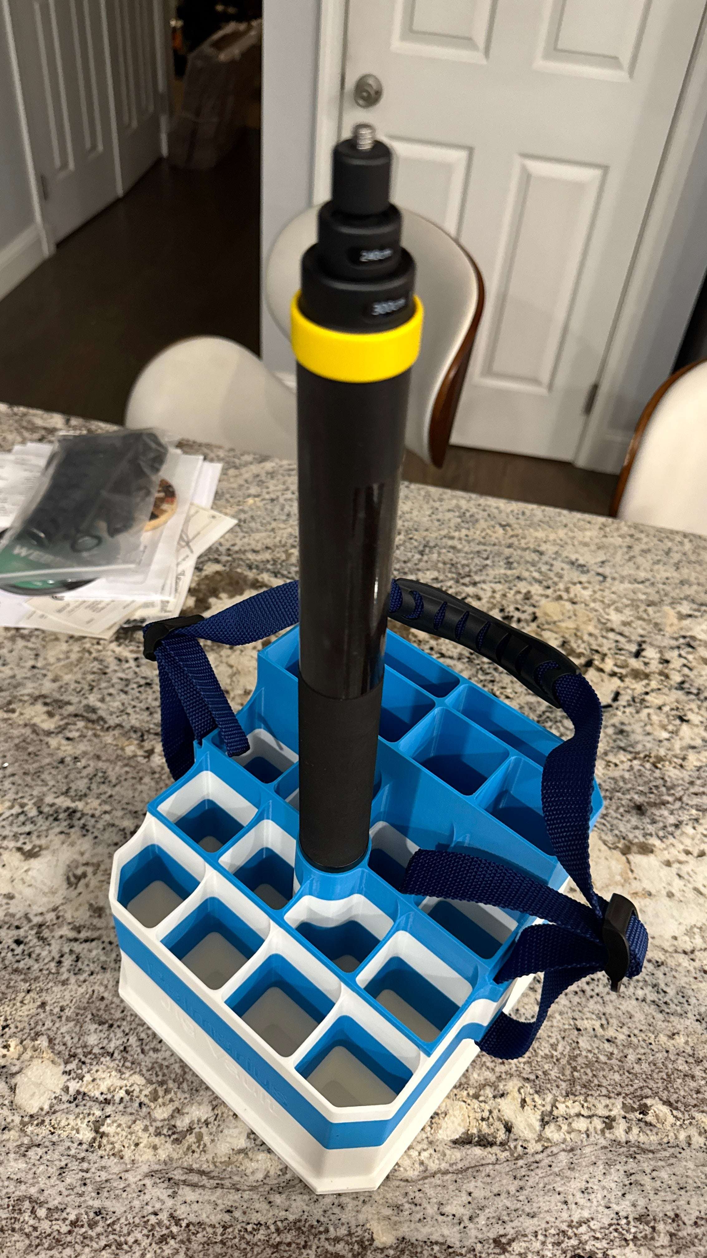 Palmarius Outdoors Jig Vault™ Shorty Square Jig Bucket Skeleton with Carry Strap Fishing Accessories