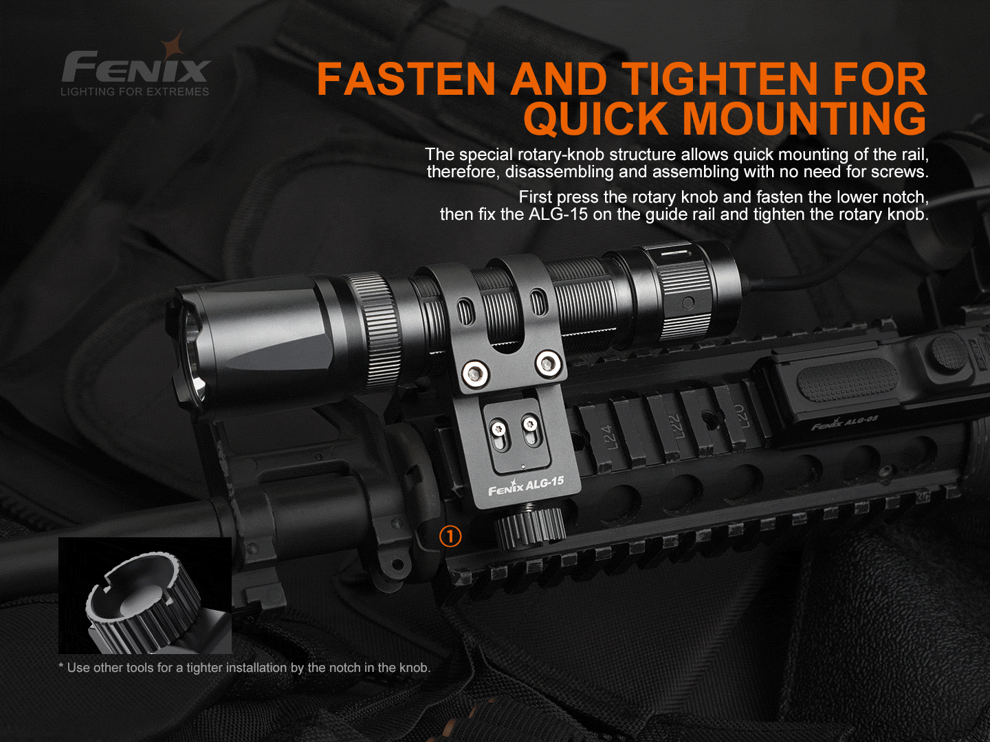 Palmarius Outdoors Fenix ALG-15 Tactical Rail Mount Tactical Mount