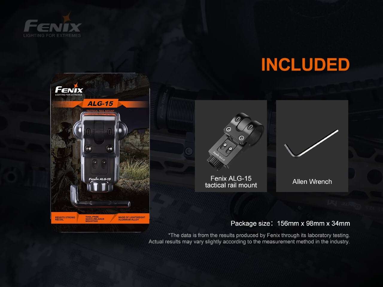 Palmarius Outdoors Fenix ALG-15 Tactical Rail Mount Tactical Mount