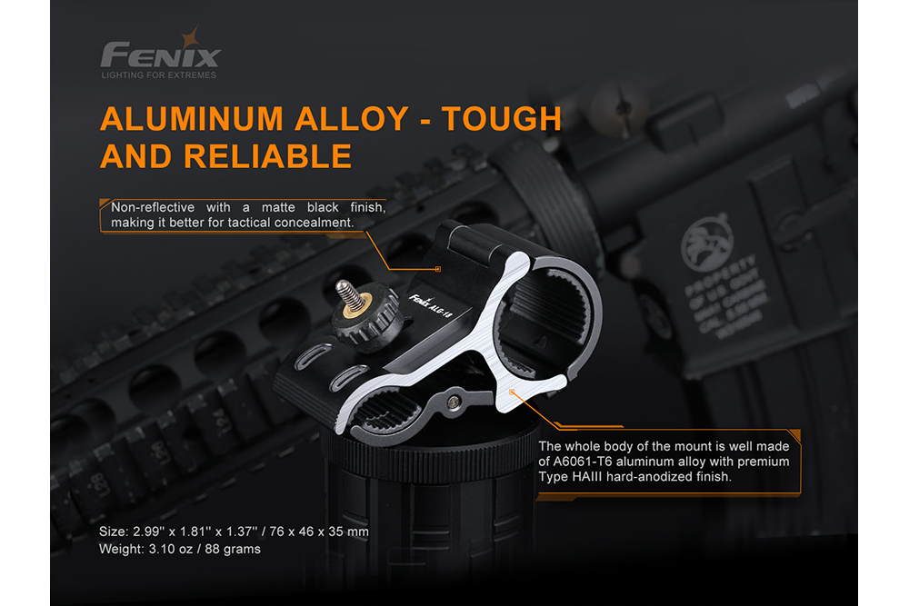 Palmarius Outdoors Fenix ALG-18 Flashlight Barrel Mount Tactical Mount