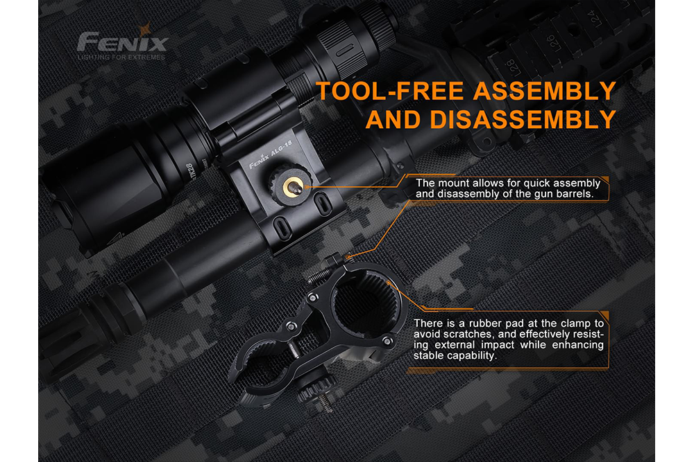 Palmarius Outdoors Fenix ALG-18 Flashlight Barrel Mount Tactical Mount
