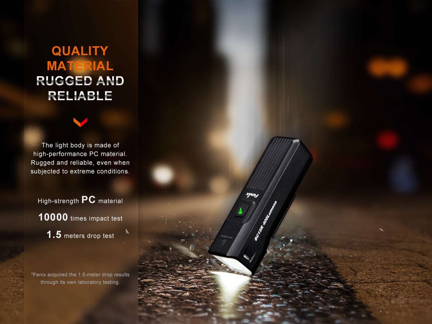 Palmarius Outdoors Fenix BC15R Lightweight Rechargeable Bicycle Light Bike Light