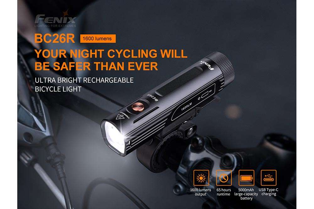 Palmarius Outdoors Fenix BC26R LED Bike Light Bike Light