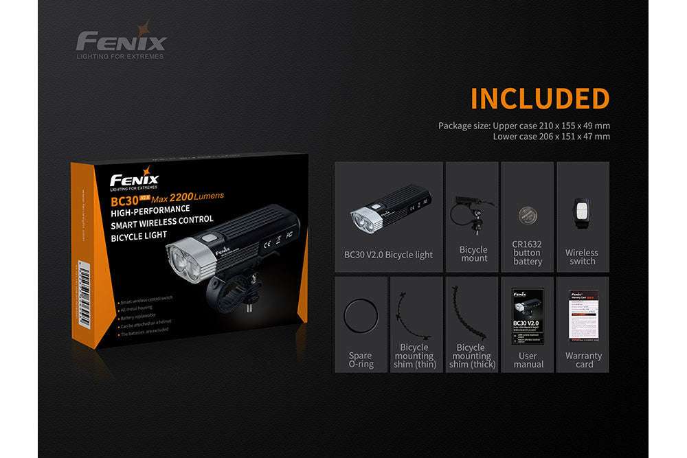 Palmarius Outdoors Fenix BC30 V2 LED Bike Light Bike Light