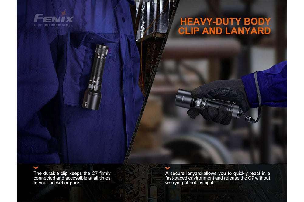 Palmarius Outdoors Fenix C7 High-performance Rechargeable LED Flashlight - 3000 Lumens Work Flashlight