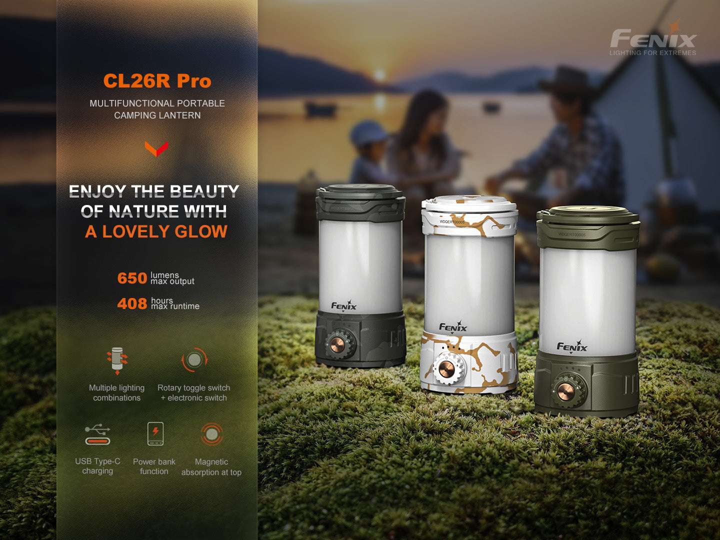 Palmarius Outdoors Fenix CL26R PRO High Performance LED Rechargeable Camping Lantern Lantern