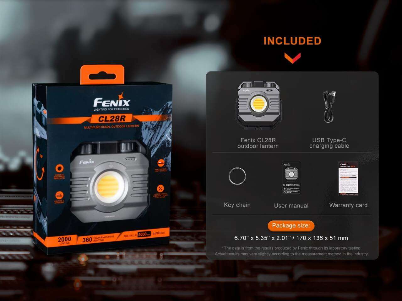 Palmarius Outdoors Fenix CL28R Multifunctional Outdoor LED Lantern Lantern