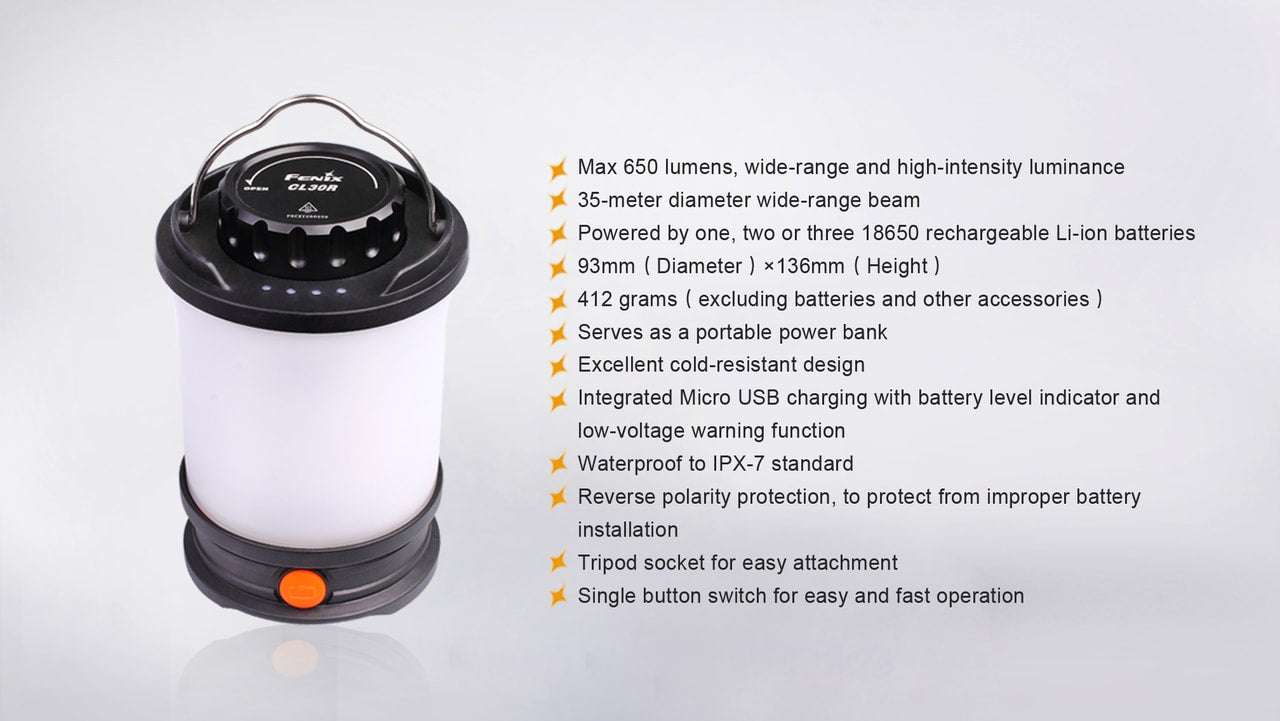 Palmarius Outdoors Fenix CL30R LED Camping Lantern Lantern