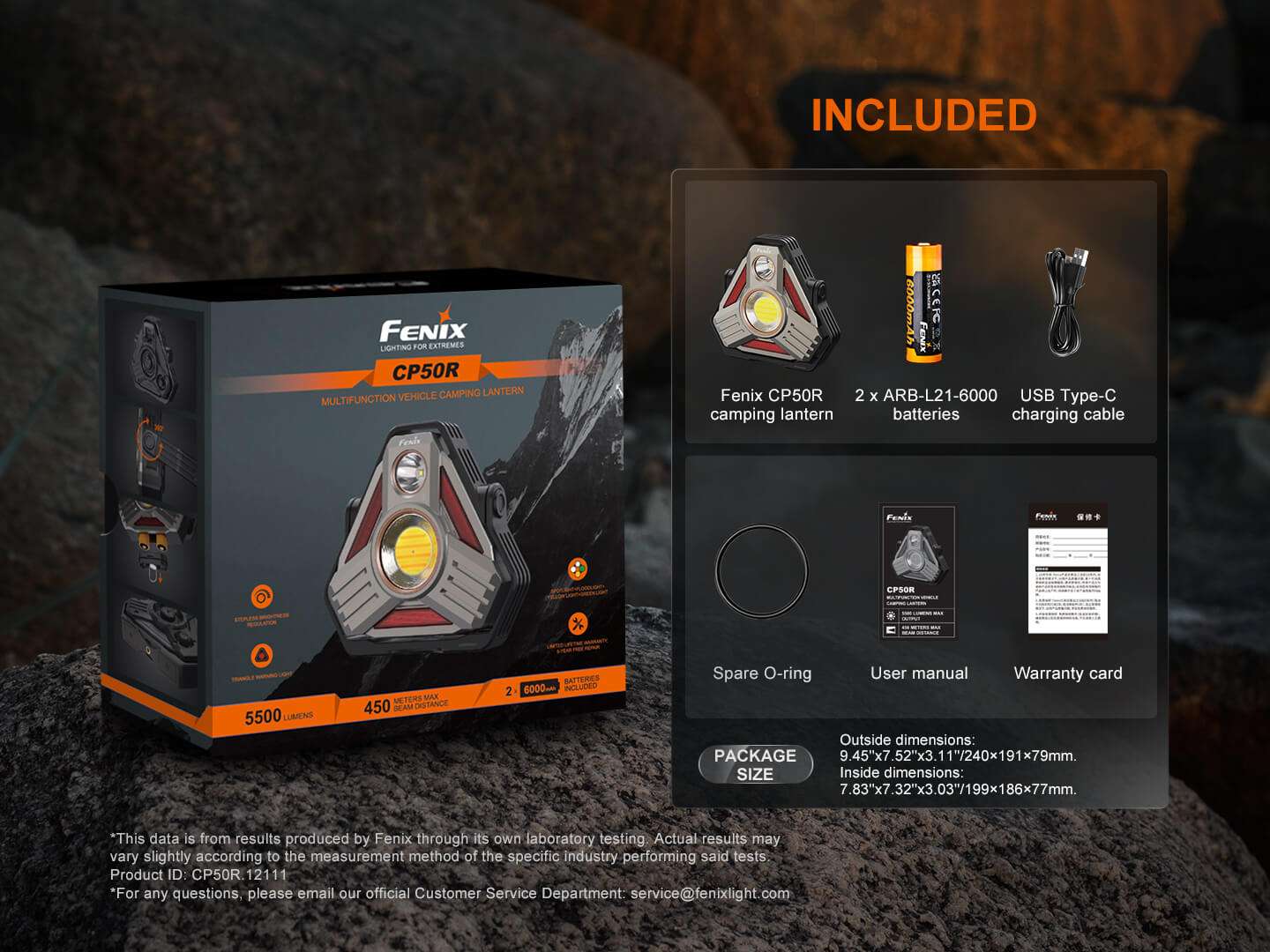Palmarius Outdoors Fenix CP50R Road Hazard Camping Lantern Lantern