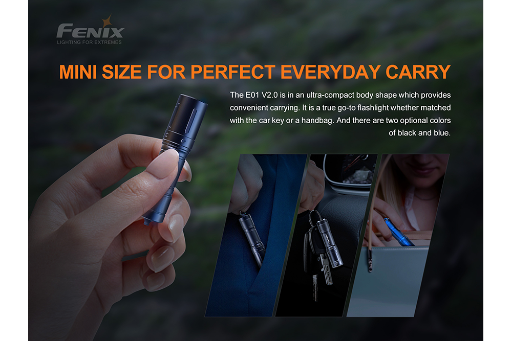 Palmarius Outdoors Fenix E01 V2.0 AAA LED Flashlight Keychain Flashlight