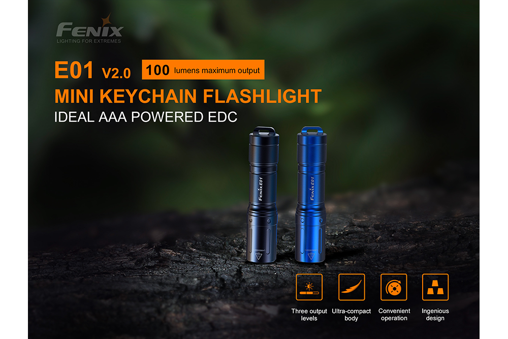 Palmarius Outdoors Fenix E01 V2.0 AAA LED Flashlight Keychain Flashlight