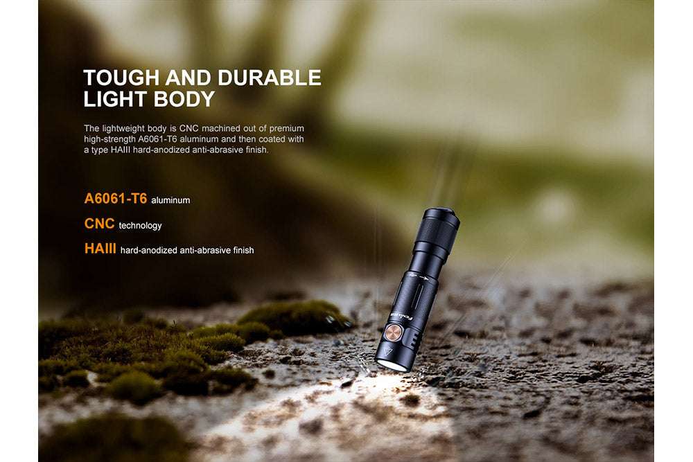 Palmarius Outdoors Fenix E05R Mini Keychain LED Flashlight - 400 Lumens Keychain Flashlight
