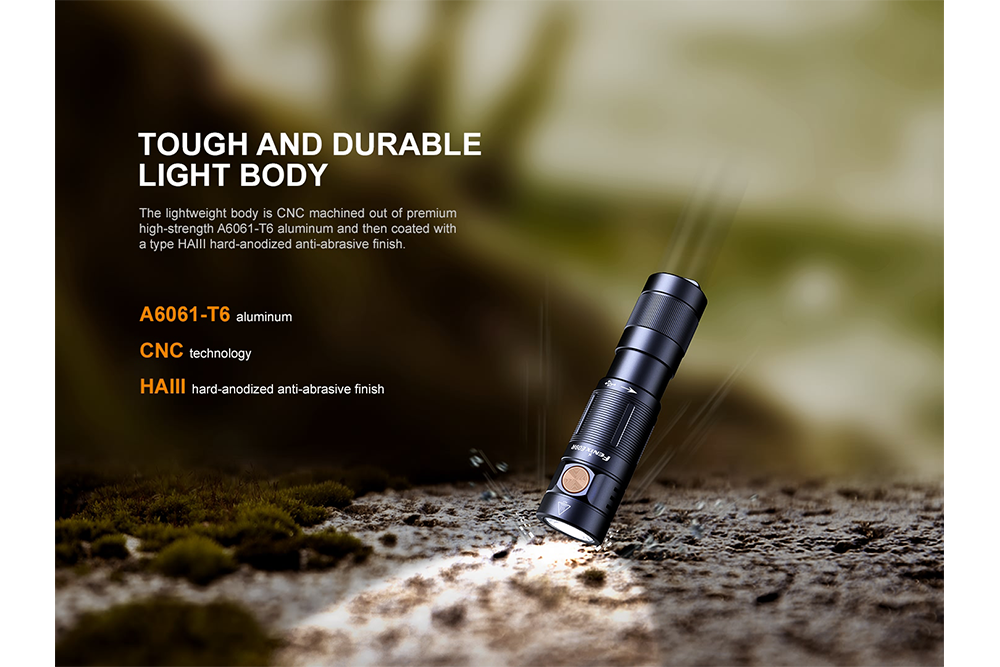 Palmarius Outdoors Fenix E09R Rechargeable High-Output Flashlight - 600 Lumens Keychain Flashlight