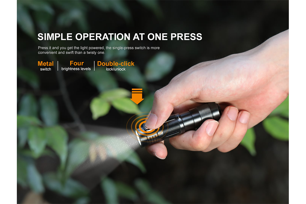 Palmarius Outdoors Fenix E09R Rechargeable High-Output Flashlight - 600 Lumens Keychain Flashlight