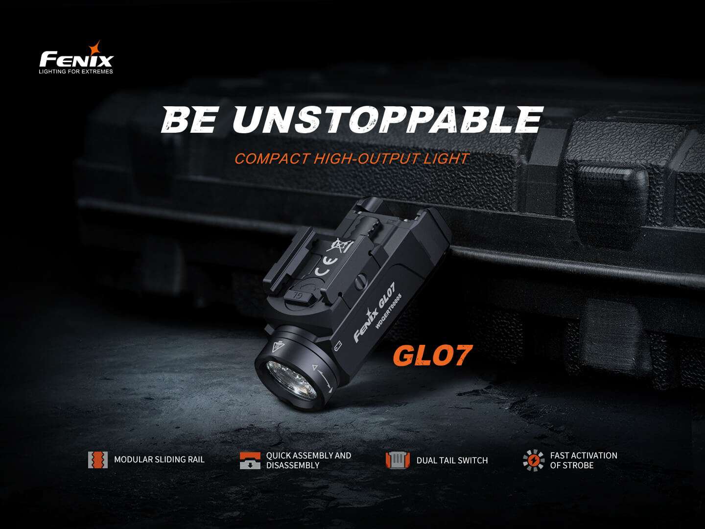 Palmarius Outdoors Fenix GL07 Quick Release Weapon Light Tactical Flashlight