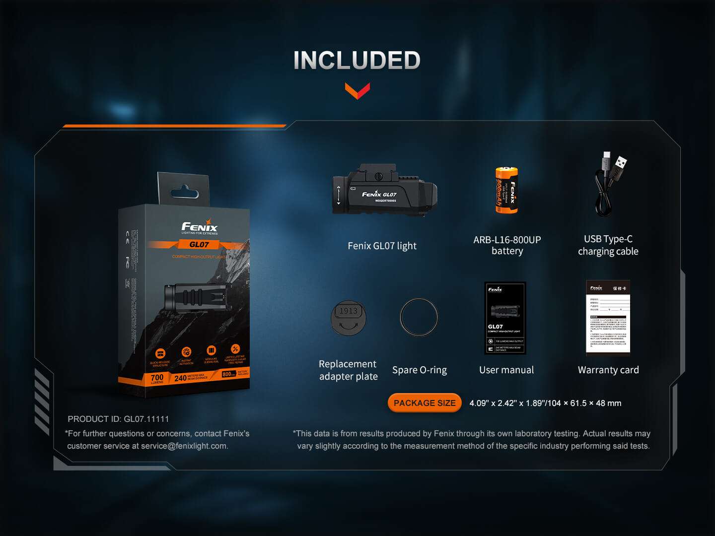 Palmarius Outdoors Fenix GL07 Quick Release Weapon Light Tactical Flashlight