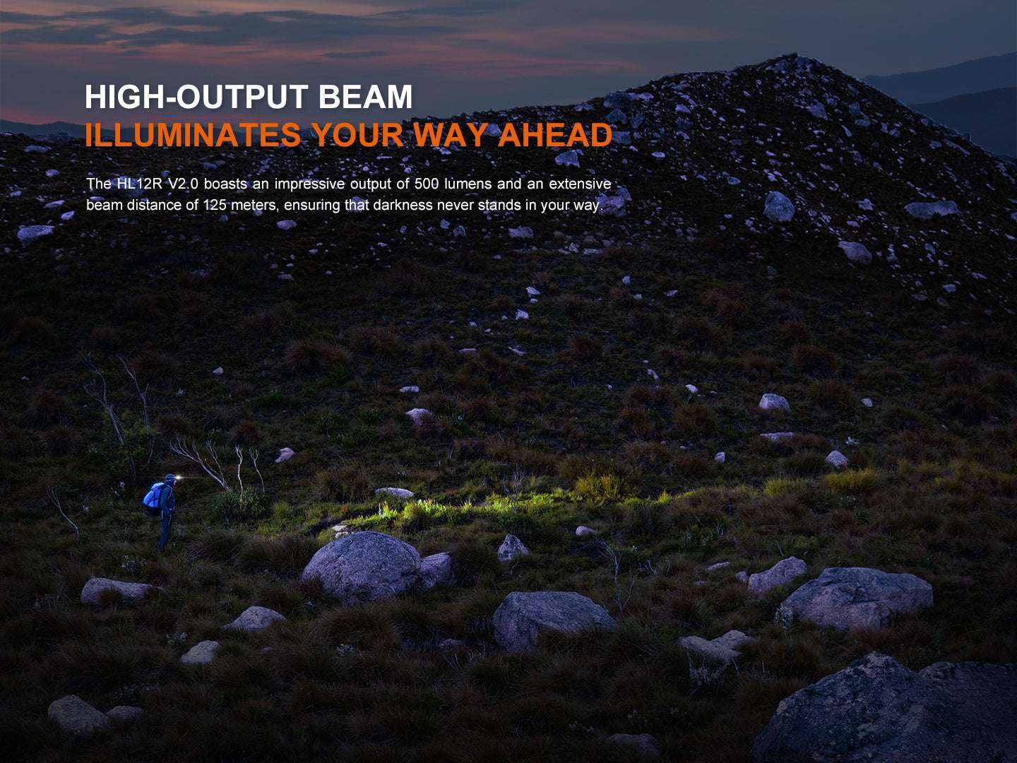 Palmarius Outdoors Fenix HL12R V2 Ultralight Outdoor Rechargeable Headlamp Headlamp