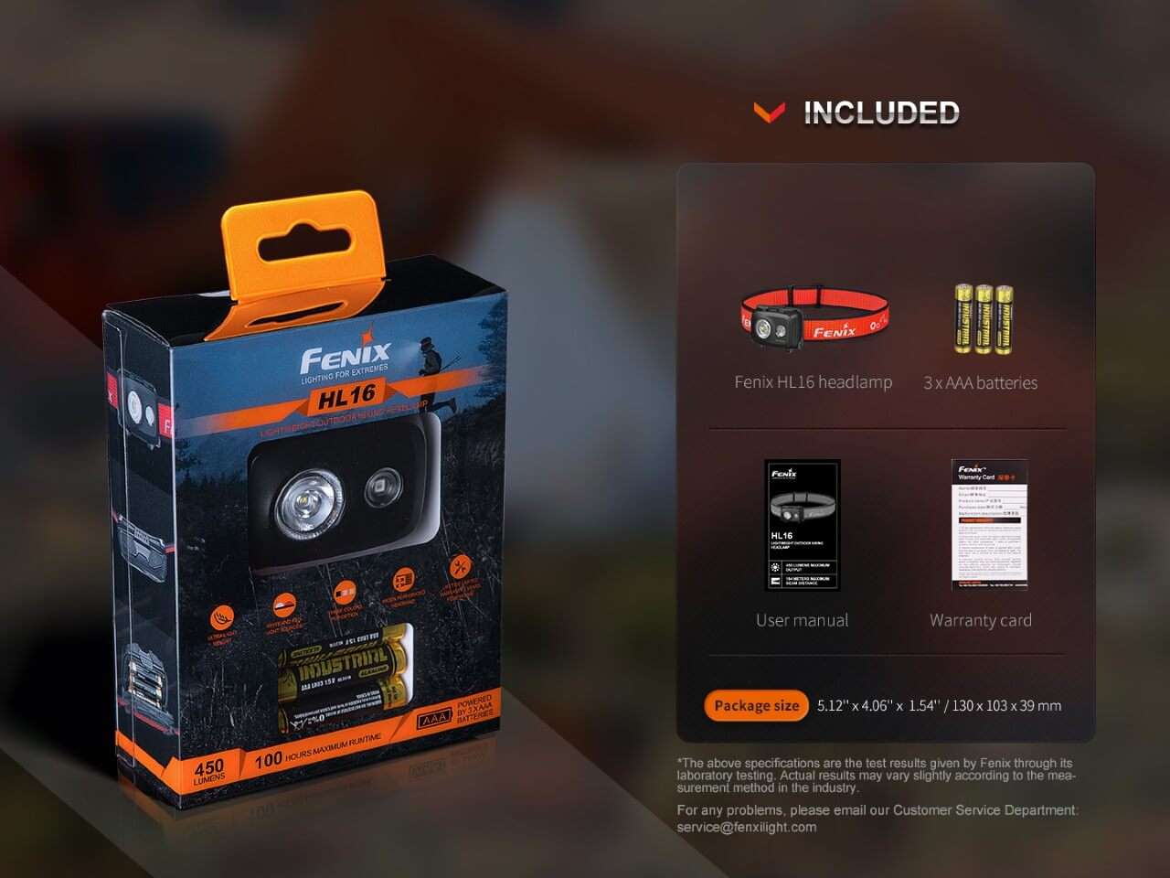 Palmarius Outdoors Fenix HL16 Lightweight Outdoor Hiking LED Headlamp Headlamp