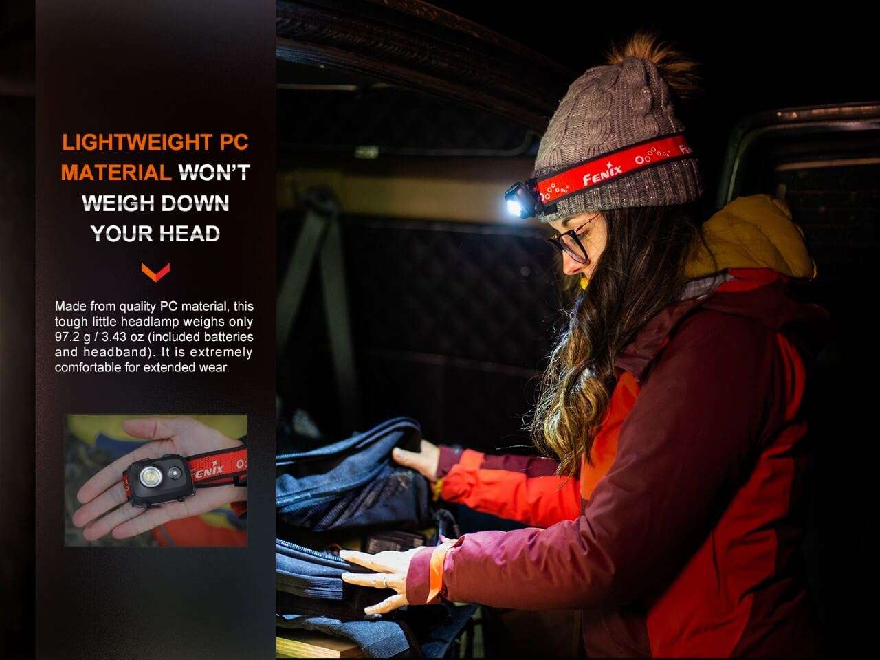 Palmarius Outdoors Fenix HL16 Lightweight Outdoor Hiking LED Headlamp Headlamp