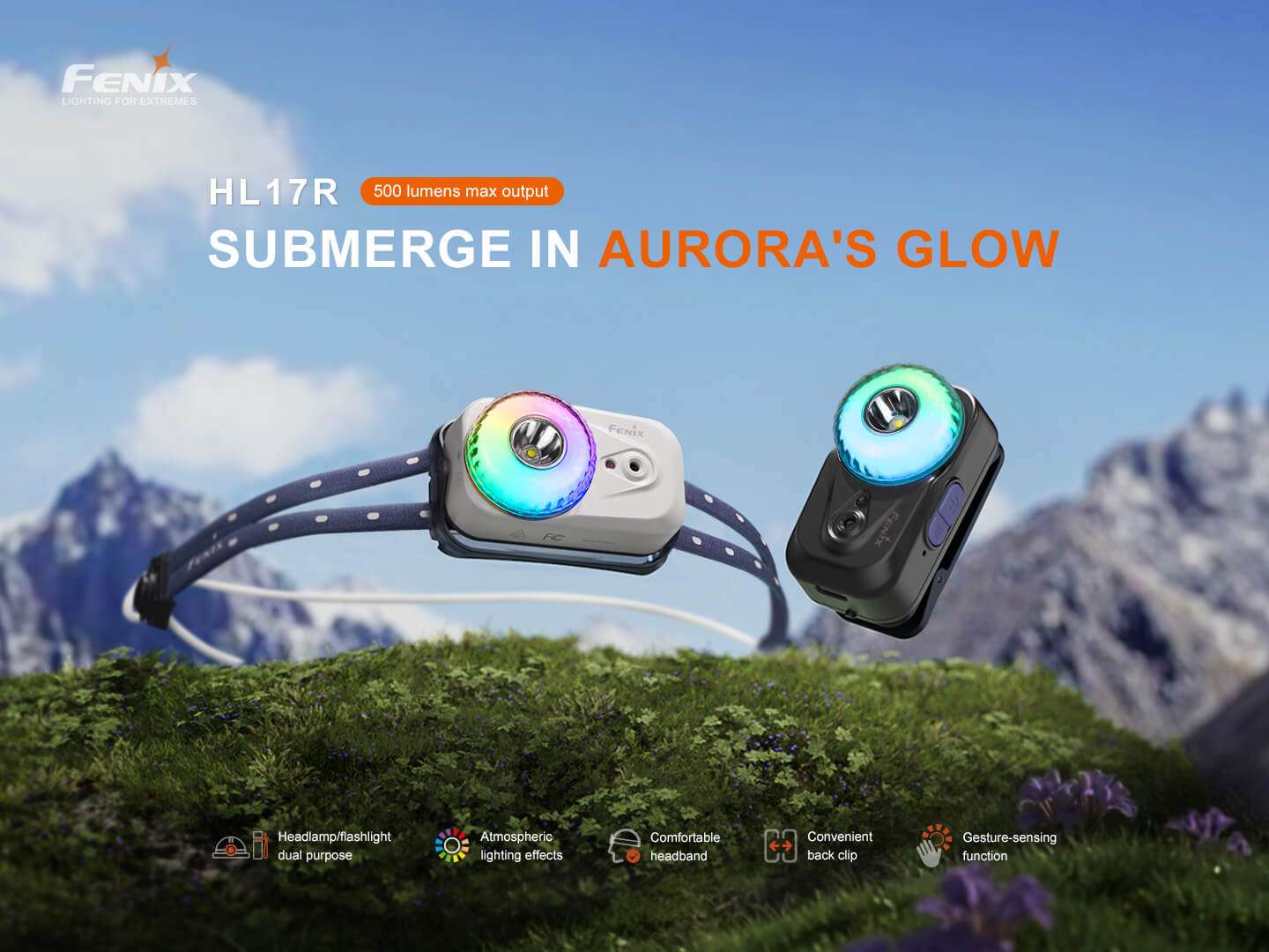 Palmarius Outdoors Fenix HL17R Multicolor 2-in-1 Headlamp Headlamp