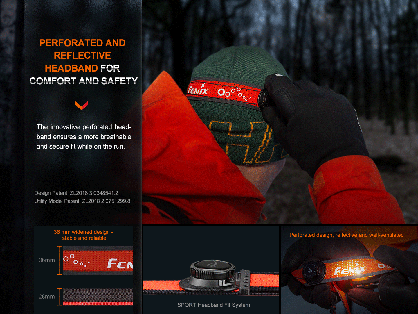 Palmarius Outdoors Fenix HL32R-T Trail Running LED Headlamp - 800 Lumens Headlamp
