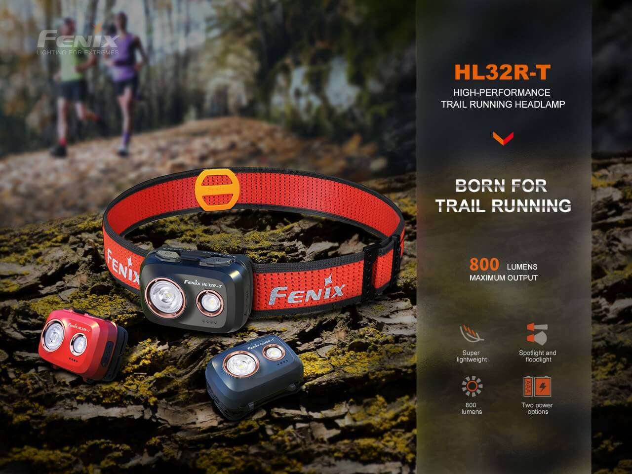 Palmarius Outdoors Fenix HL32R-T Trail Running LED Headlamp - 800 Lumens Headlamp