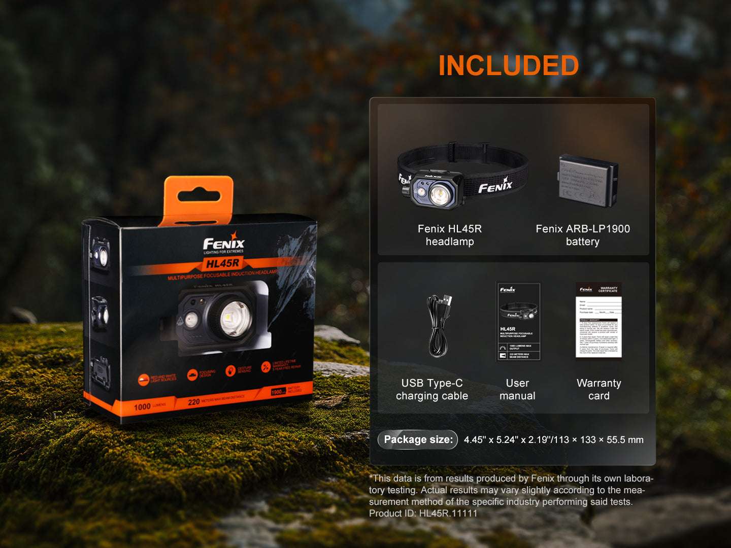 Palmarius Outdoors Fenix HL45R Rechargeable Focusing Gesture-Sensing Headlamp Headlamp