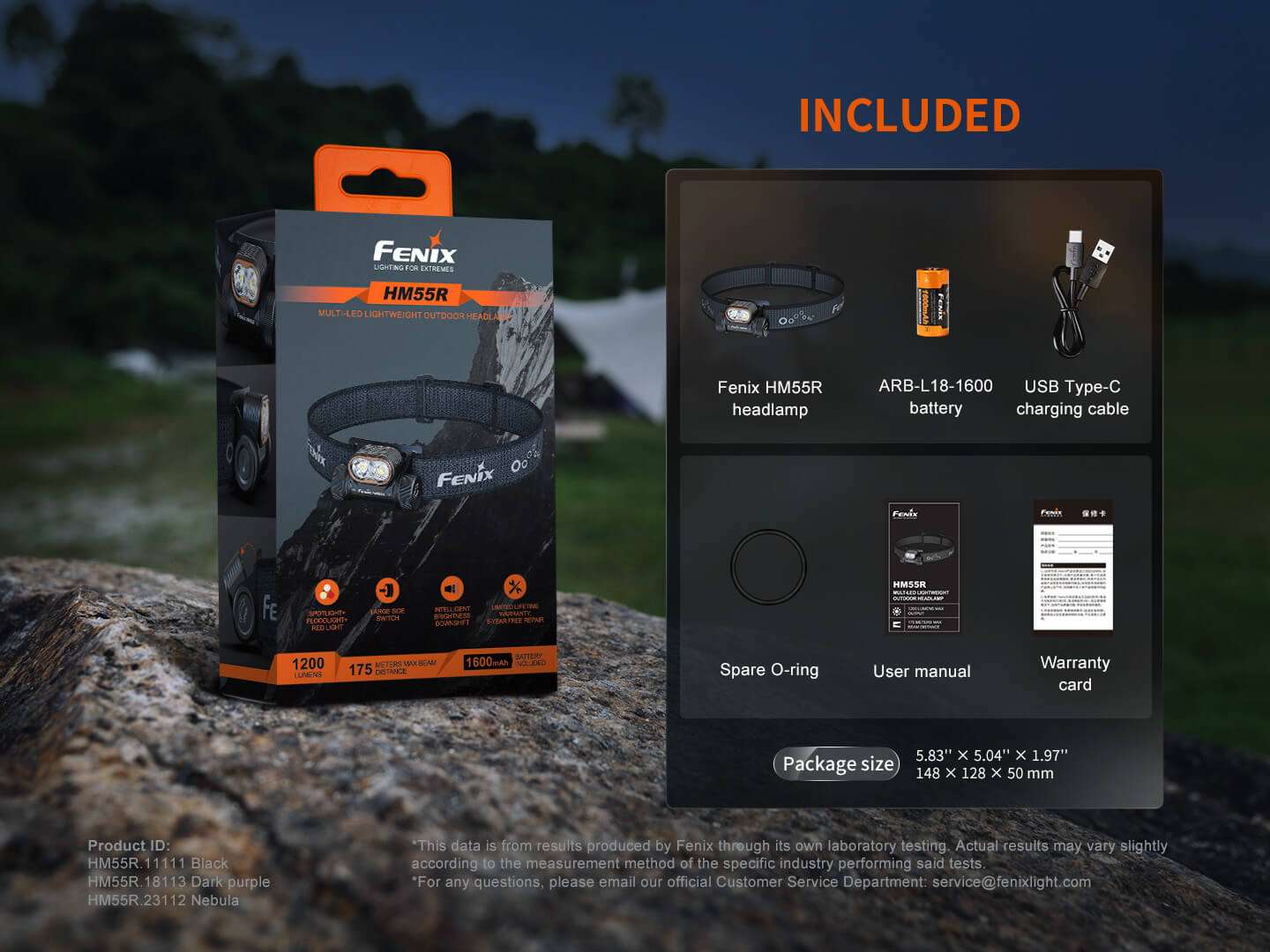 Palmarius Outdoors Fenix HM55R Lightweight Multi-LED Headlamp Headlamp