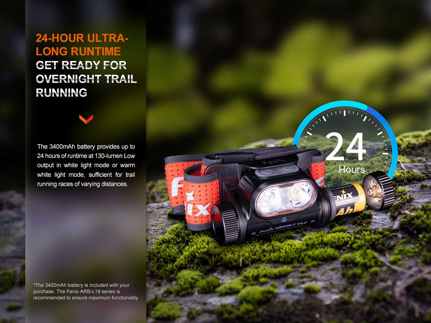Palmarius Outdoors Fenix HM65R-T V2 Rechargeable Lightweight Trail Running Headlamp Headlamp