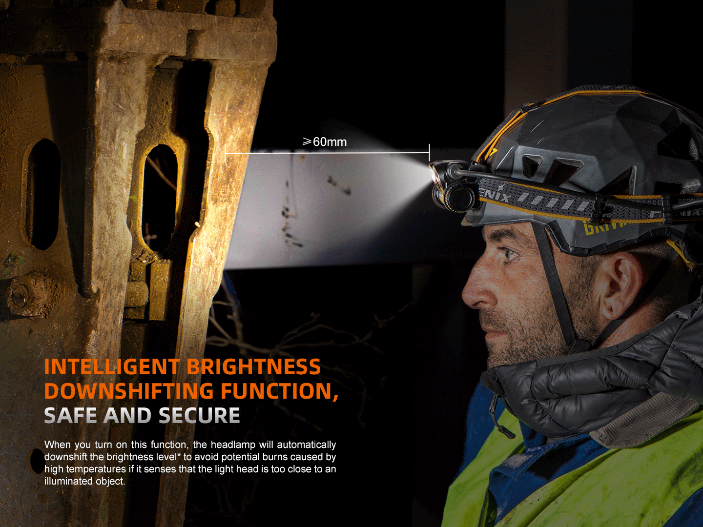 Palmarius Outdoors Fenix HM75R Rechargeable Industrial Headlamp - 1600 Lumens Headlamp